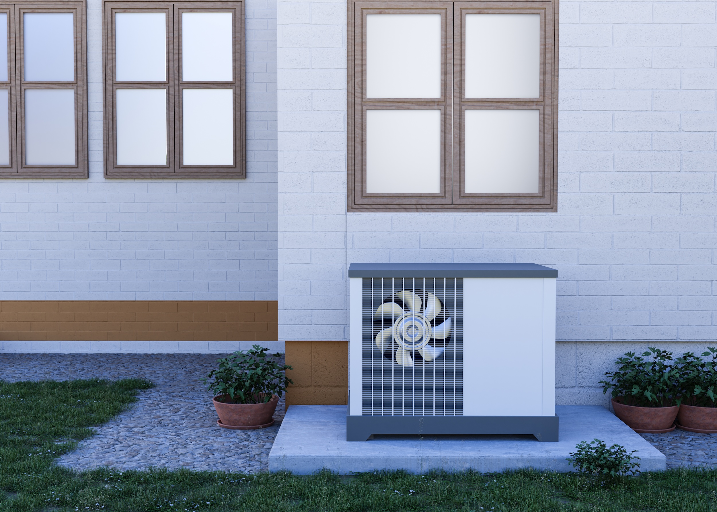 Heat Pump Summer outside